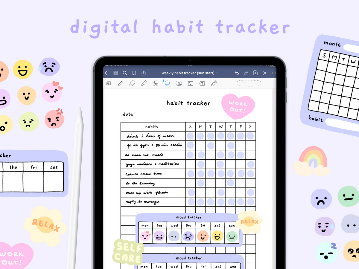 ⭐️How to Apple Notes Habit Tracker⭐️ : r/Queenjldesignsdigital