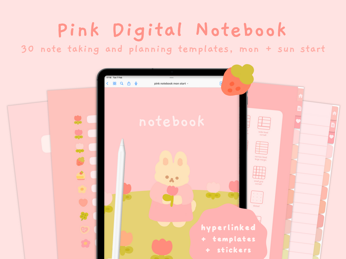 pink digital notebook (v2) – StudioCherii