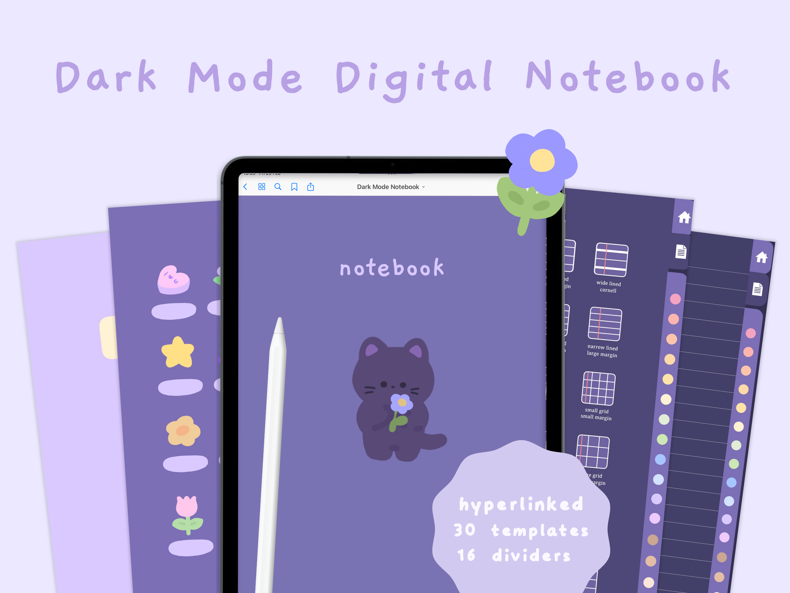 dark mode digital notebook – StudioCherii