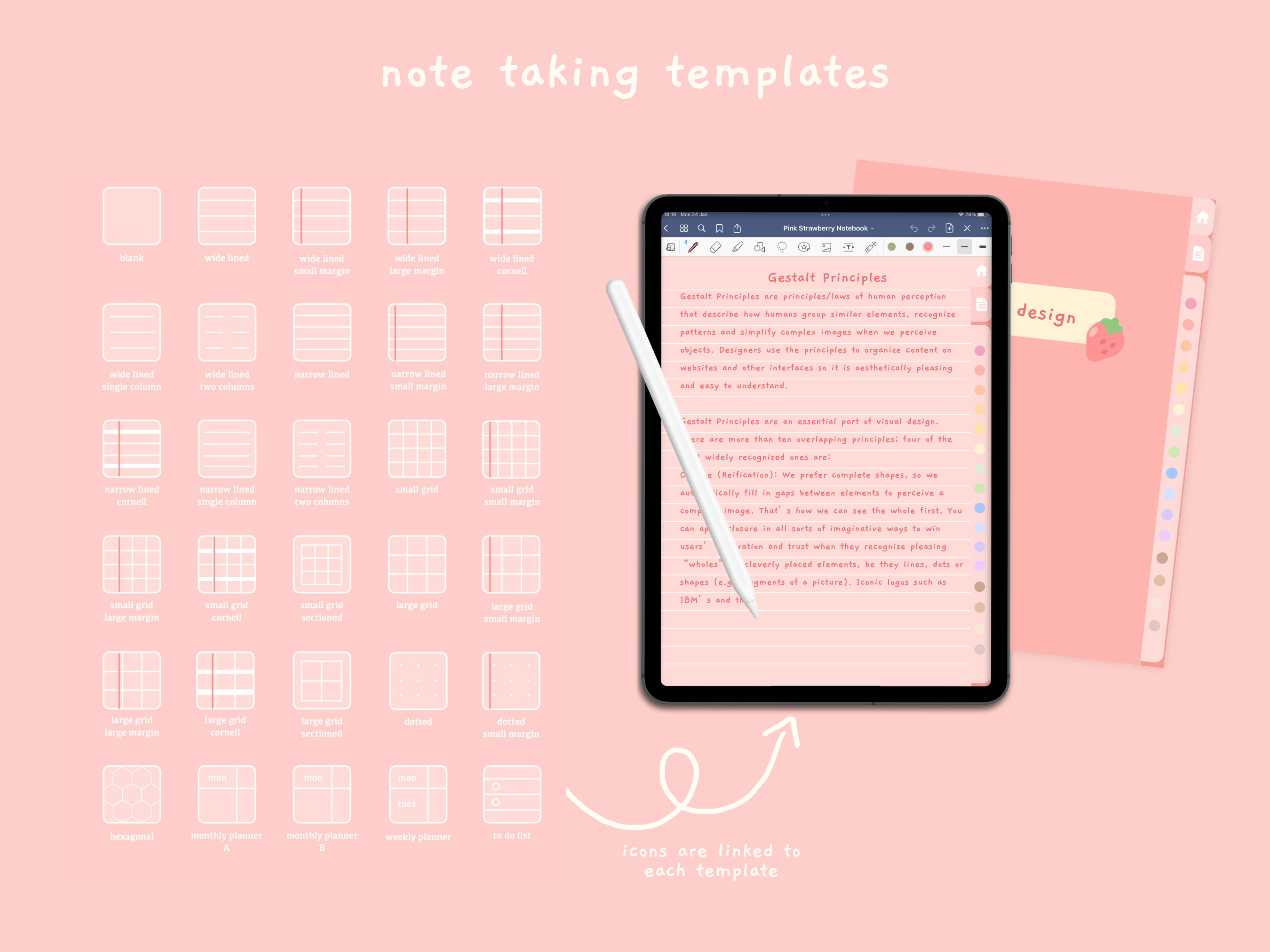 pink digital notebook – StudioCherii