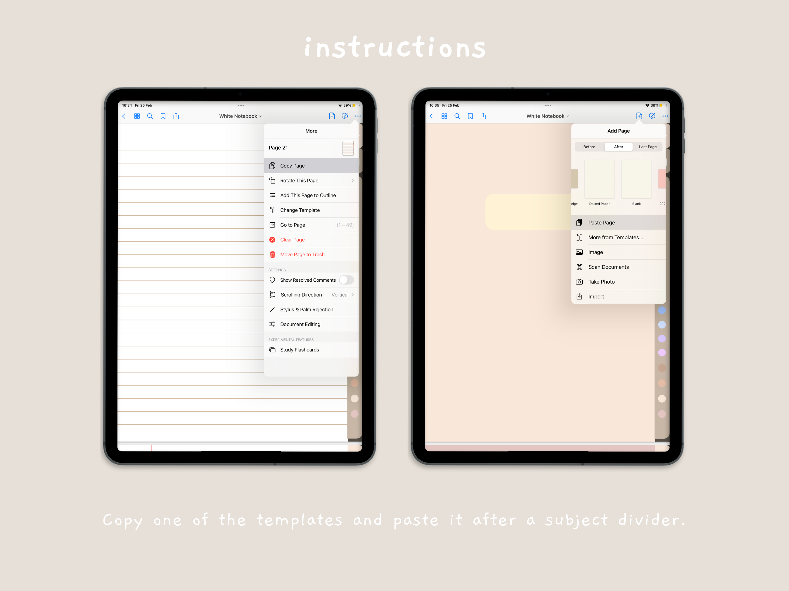 Digital White Note white digital notebook – StudioCherii