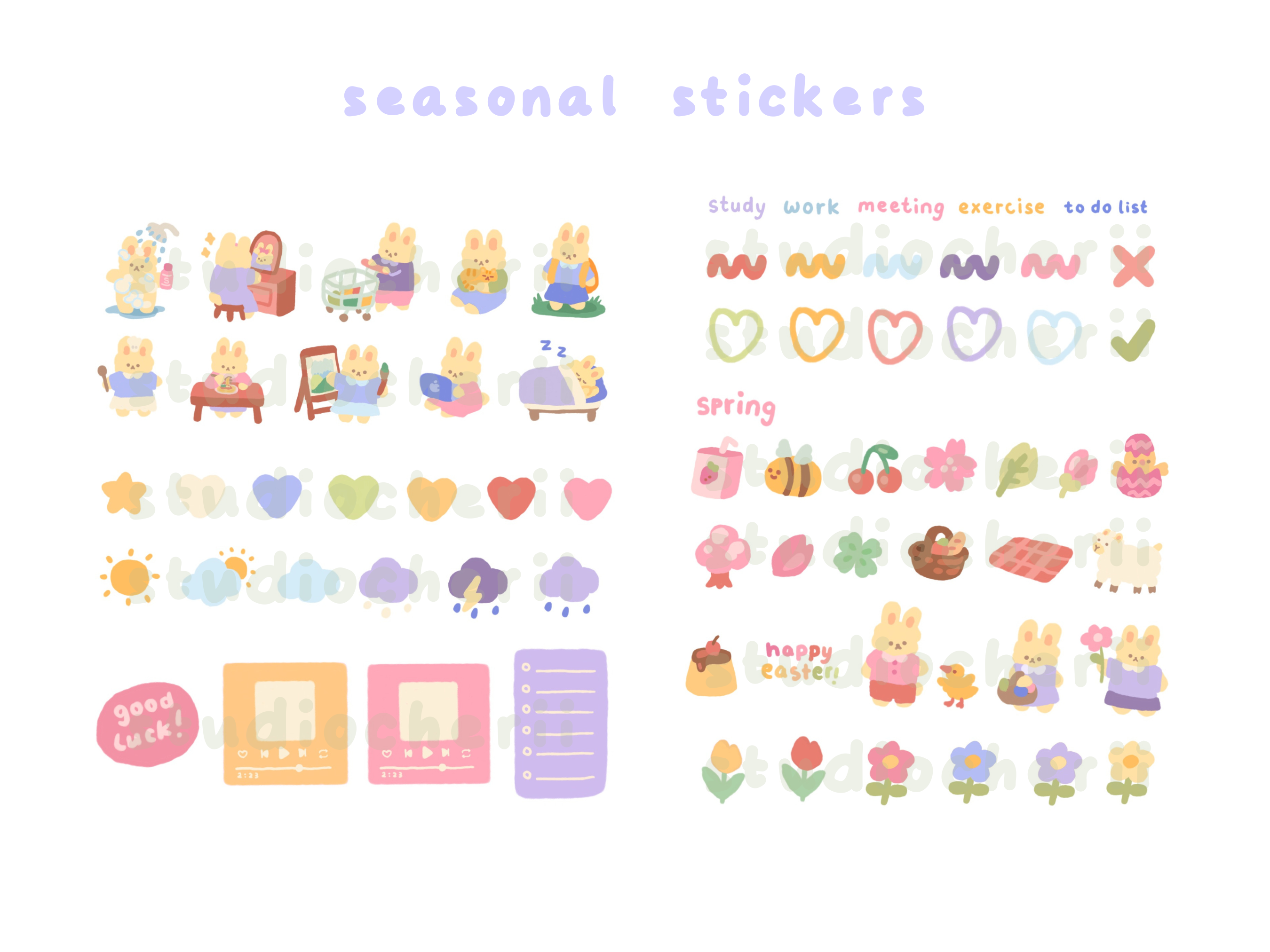 seasonal digital stickers