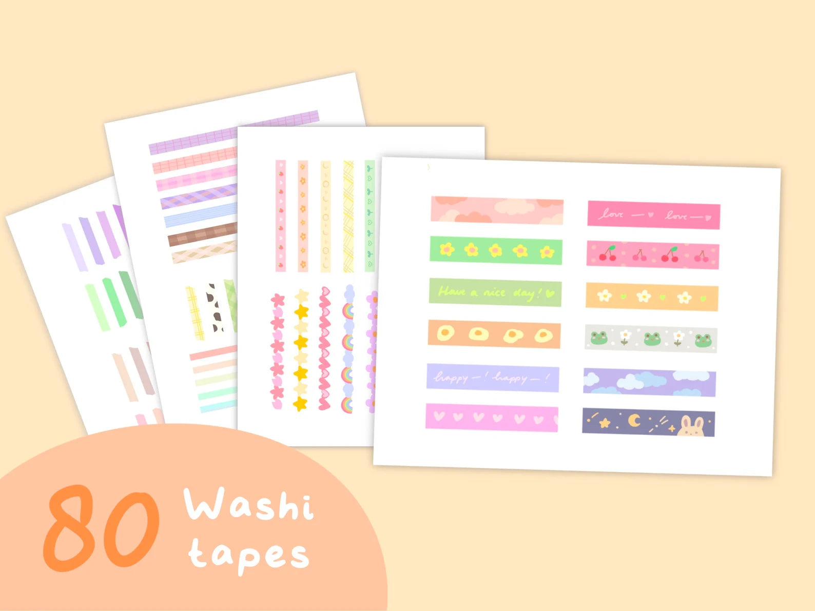 digital stickers - washi tapes