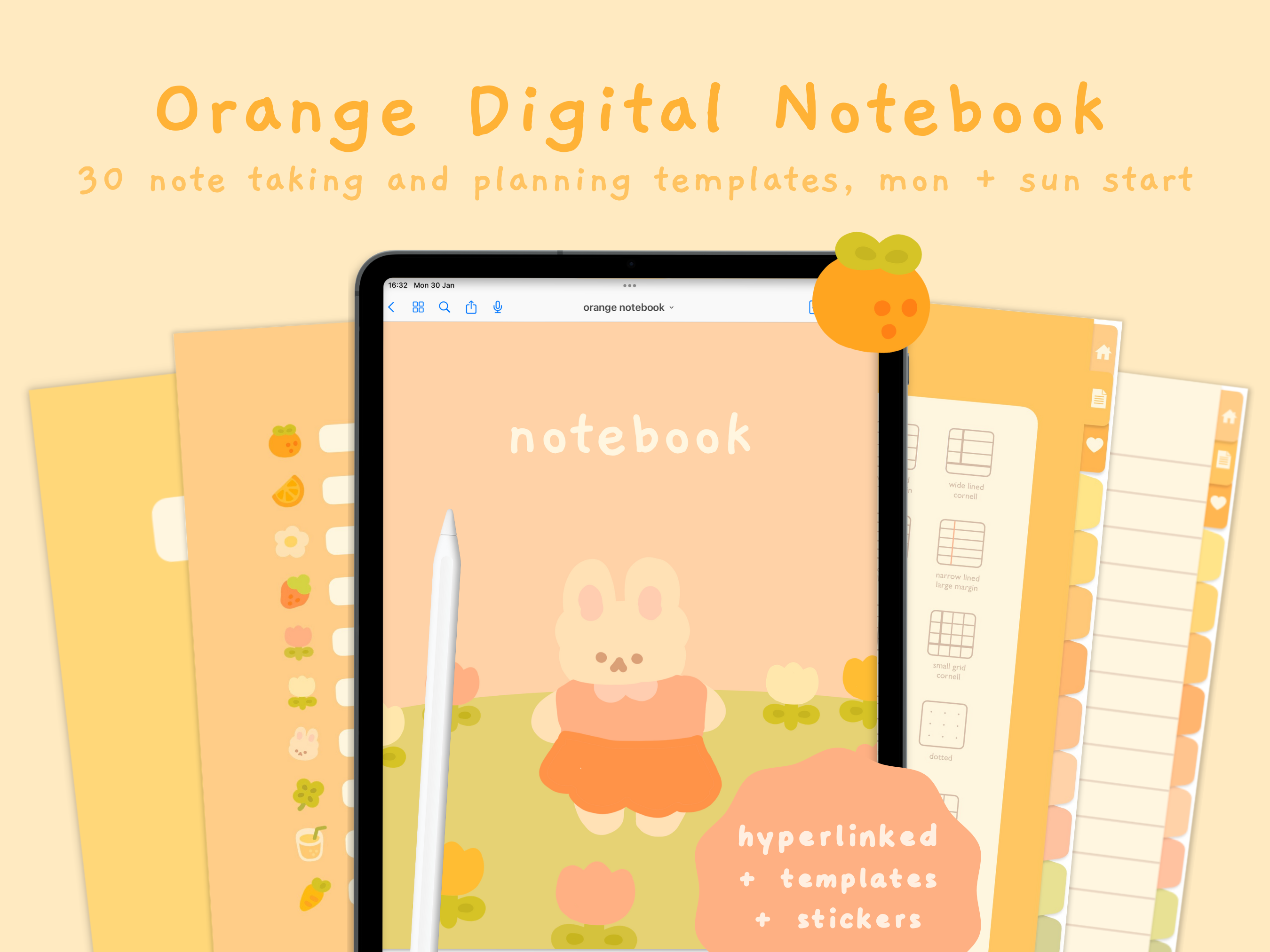 orange digital notebook (v2) – StudioCherii